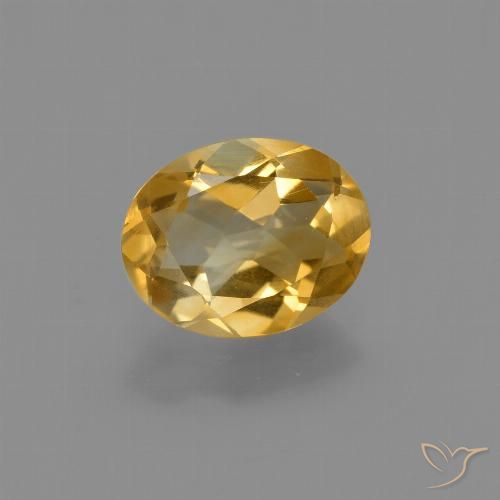Citrino dourado natural 1,40ct, corte oval, VVS-VS