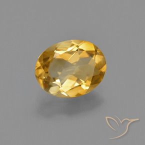 Citrino dourado natural 1,40ct, corte oval, VVS-VS
