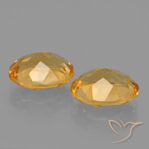 Pedras preciosas de Citrino Laranja-Ouro natural de 3.40 ct, oval, VVS-VS
