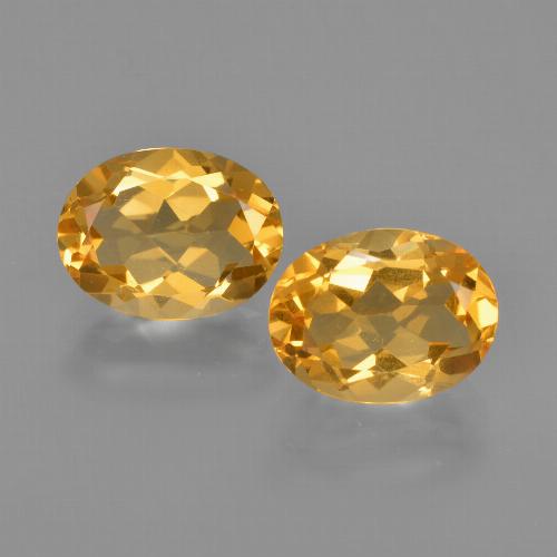 Pedras preciosas de Citrino Laranja-dourado médio-claro natural de 3.51 ct, Corte Oval, VVS-VS