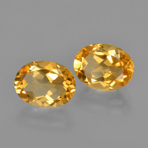 Pedras preciosas de Citrino Laranja-dourado médio-claro natural de 3.51 ct, Corte Oval, VVS-VS