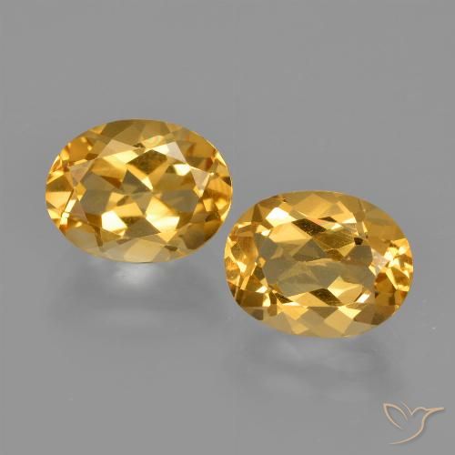 Pedras preciosas de Citrino Laranja Dourado Profundo natural de 3.35 ct, Corte Oval, VVS-VS