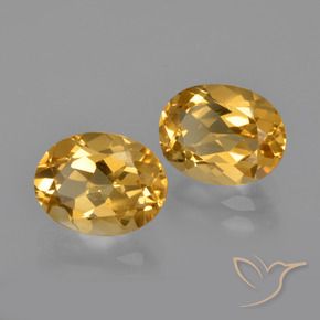 Pedras preciosas de Citrino Laranja Dourado Profundo natural de 3.35 ct, Corte Oval, VVS-VS