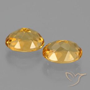 Pedras preciosas de Citrino Laranja Dourado Profundo natural de 3.35 ct, Corte Oval, VVS-VS