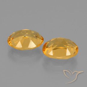 Pedras preciosas de Citrino Laranja Dourado Profundo natural de 3.14 ct, oval, VVS-VS