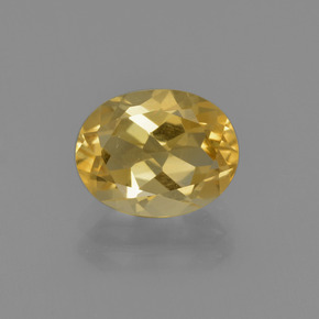Citrino dourado natural 1,72ct, corte oval, VS