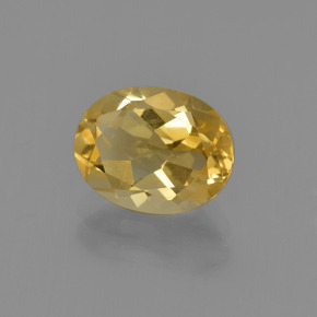 Citrino dourado natural 1,72ct, corte oval, VS