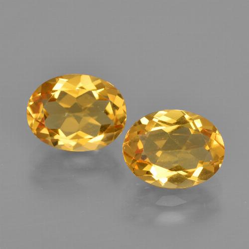 Pedras preciosas de citrino dourado natural de 3,36 ct, corte oval, VVS-VS