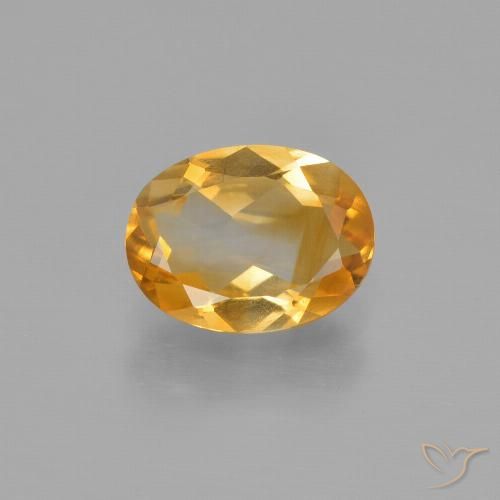 1.38ct Natural Laranja Dourado Profundo Citrino, oval, VS