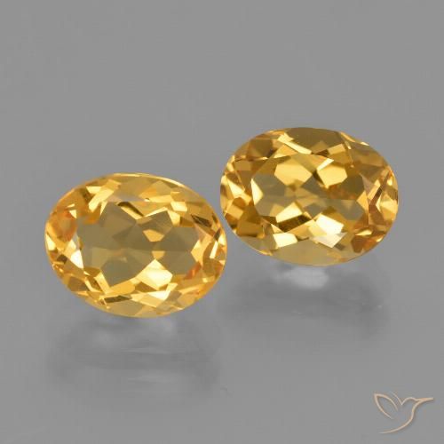 Pedras preciosas de citrino dourado natural de 3,69 ct, corte oval, VVS-VS