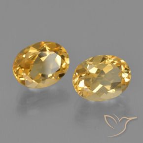 Pedras preciosas de Citrino Dourado Escuro natural de 3.52 ct, oval, VVS