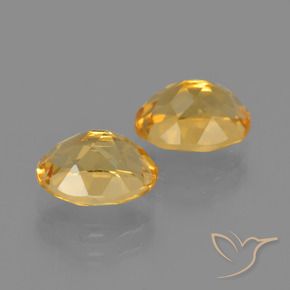 Pedras preciosas de Citrino Dourado Escuro natural de 3.52 ct, oval, VVS