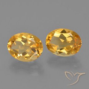Pedras preciosas de Citrino Dourado Escuro natural de 3.37 ct, oval, VS