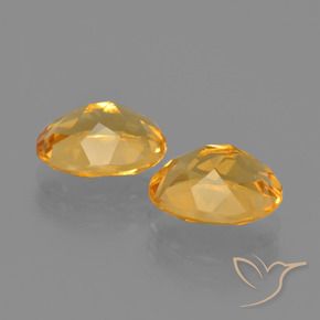 Pedras preciosas de Citrino Dourado Escuro natural de 3.37 ct, oval, VS
