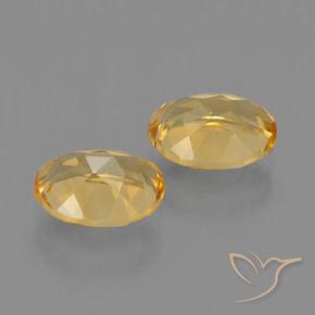 Pedras preciosas de citrino dourado natural de 3,31 ct, corte oval, VVS