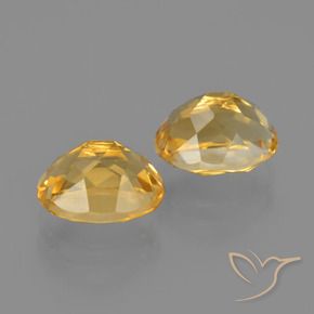 Pedras preciosas de Citrino Laranja claro-dourado natural de 3,82 ct, Corte Oval, VVS-VS