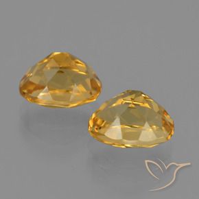 Pedras preciosas de Citrino Laranja claro-dourado natural de 4.13 ct, oval, VVS-VS