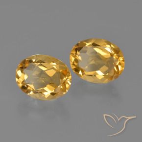 Pedras preciosas de Citrino Dourado Escuro natural de 3.40 ct, oval, VS