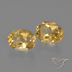 Pedras preciosas de Citrino Laranja-Ouro natural de 3.41 ct, oval, VVS-VS