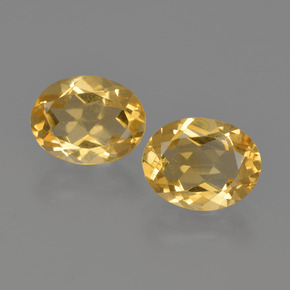 Pedras preciosas de Citrino Dourado natural de 3.44 ct, Corte Oval, VS