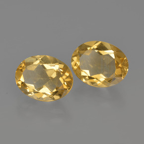 Pedras preciosas de Citrino Dourado natural de 3.44 ct, Corte Oval, VS