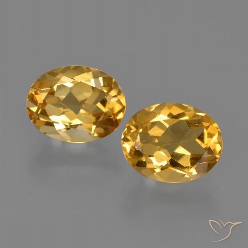 Pedras preciosas de citrino dourado natural de 3,64 ct, corte oval, VVS-VS