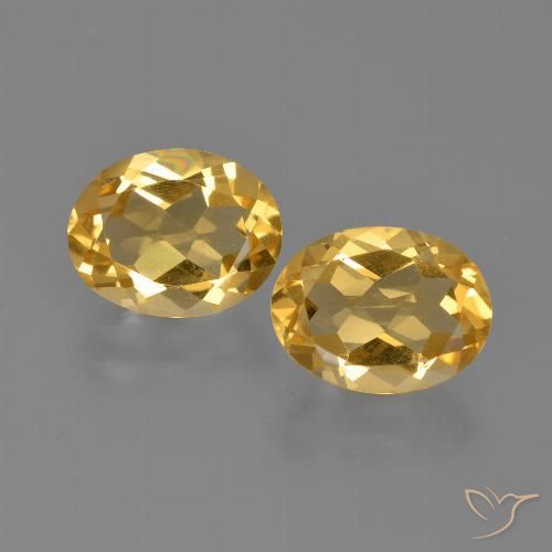 3.06ctw Natural Laranja Dourado Profundo Citrino, oval, VVS-VS