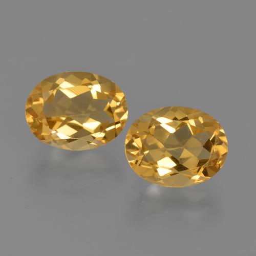 Pedras preciosas de citrino dourado natural de 3,46 ct, corte oval, VVS-VS