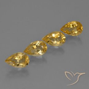 Pedras preciosas de Citrino Laranja-Ouro natural de 3.16 ct, Formato de pêra, VS