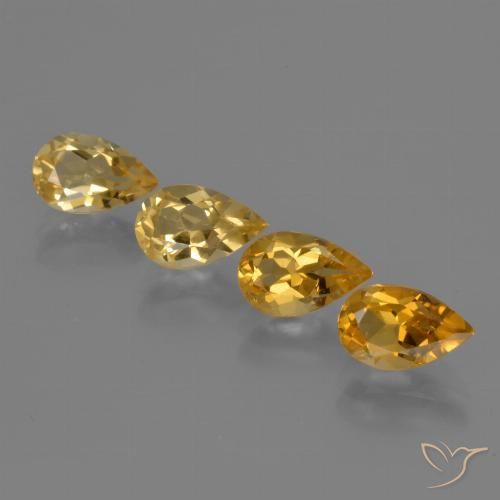 3.03ctw Natural Dourado Escuro Citrino, Formato de pêra, VS