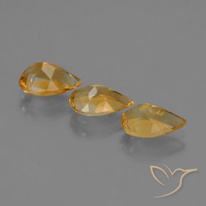 Pedras preciosas de Citrino Laranja Dourado Profundo natural de 2.25 ct, Formato de pêra, VS