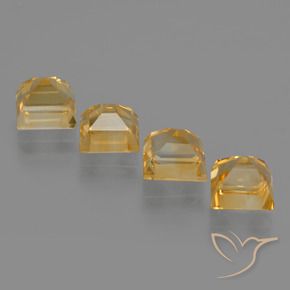 Pedras preciosas de Citrino Dourado Médio-escuro natural de 5.06 ct, Quadrado, VVS-VS