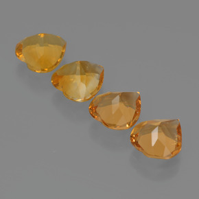 Pedras preciosas de citrino dourado natural de 3,62 ct, formato de coração, VS