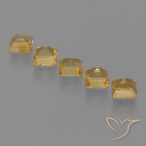 Pedras preciosas de citrino dourado natural de 4,77 ct, quadrado, VVS-VS