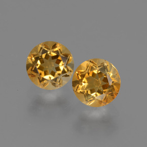 Pedras preciosas de citrino ouro natural de  ct, corte redondo, VVS