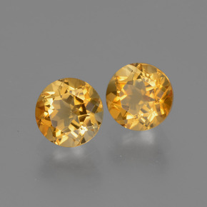 Pedras preciosas de citrino ouro natural de  ct, corte redondo, VVS