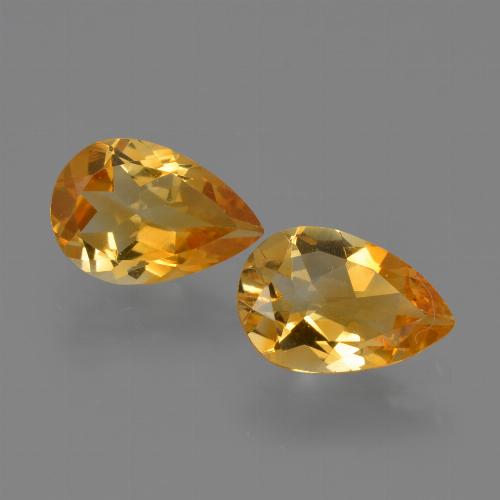 Pedras preciosas de citrino dourado natural de 2,00 ct, formato de pêra, VVS-VS