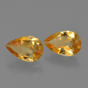Pedras preciosas de citrino dourado natural de 2,00 ct, formato de pêra, VVS-VS