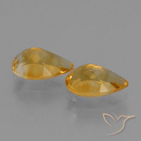 Pedras preciosas de Citrino Laranja Profundo-Ouro natural de 2.38 ct, Formato de pêra, VVS
