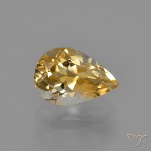 1.24ct Natural Dourado Citrino, Formato de pêra, VVS-VS