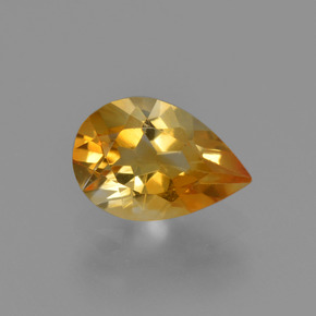 Citrino dourado natural 1,18ct, formato de pêra, VVS-VS