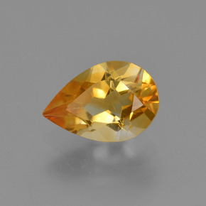 Citrino dourado natural 1,18ct, formato de pêra, VVS-VS