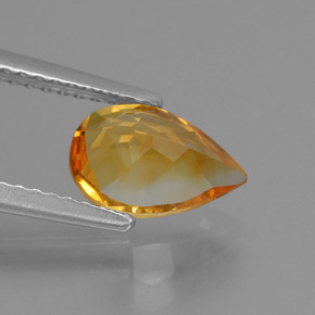 Citrino dourado natural 1,18ct, formato de pêra, VVS-VS