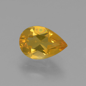 Citrino Amarelo Dourado Natural 1.18ct, Formato de pêra, VS