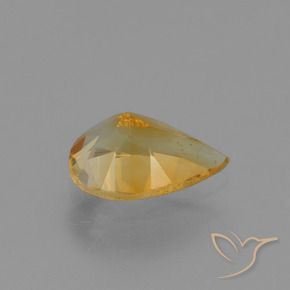 Citrino Laranja Profundo-Ouro Natural 1.09ct, Formato de pêra, VS