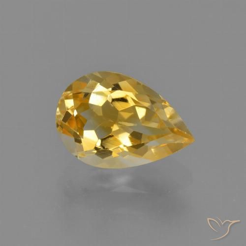 1.24ct Natural Dourado Citrino, Formato de pêra, VVS-VS