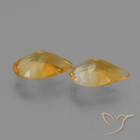 Pedras preciosas de Citrino Laranja Profundo-Ouro natural de 1.90 ct, Formato de pêra, VVS