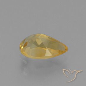Citrino Laranja Profundo-Ouro Natural 1.25ct, Formato de pêra, VVS-VS