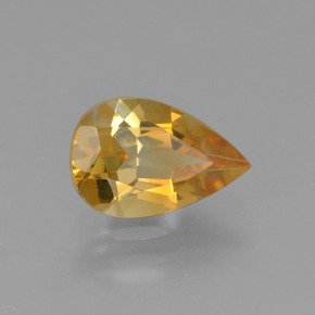 Citrino dourado natural 1,13ct, formato de pêra, VVS
