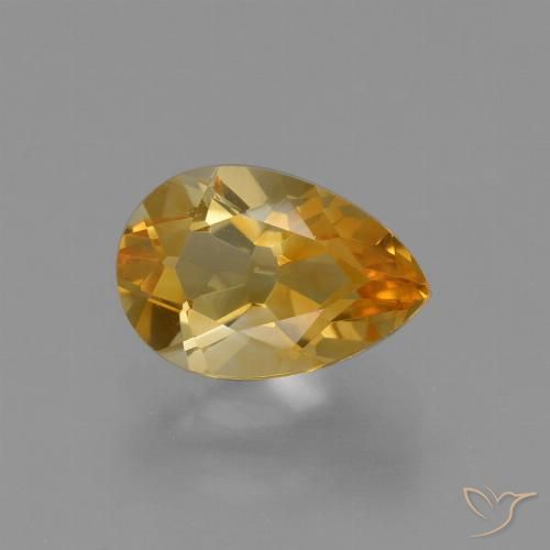 1.28ct Natural Laranja-Ouro Citrino, Formato de pêra, VVS